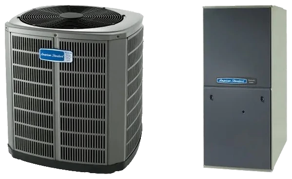 American Standard Gold 17 AC with Gold S9V2 gas furnace