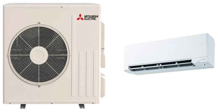 Mitsubishi WX-Series outdoor unit with MSZ wall-mounted indoor head