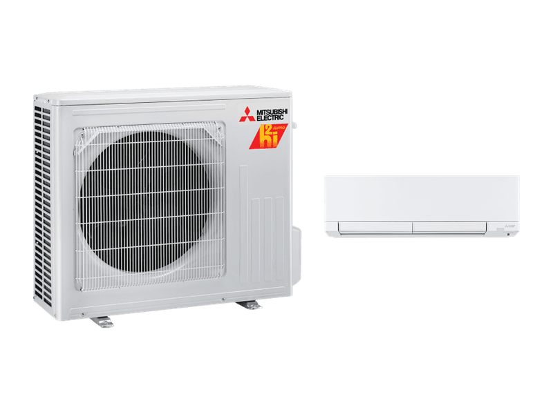 Mitsubishi FX-Series H2i outdoor unit with MSZ-FX wall-mounted indoor head