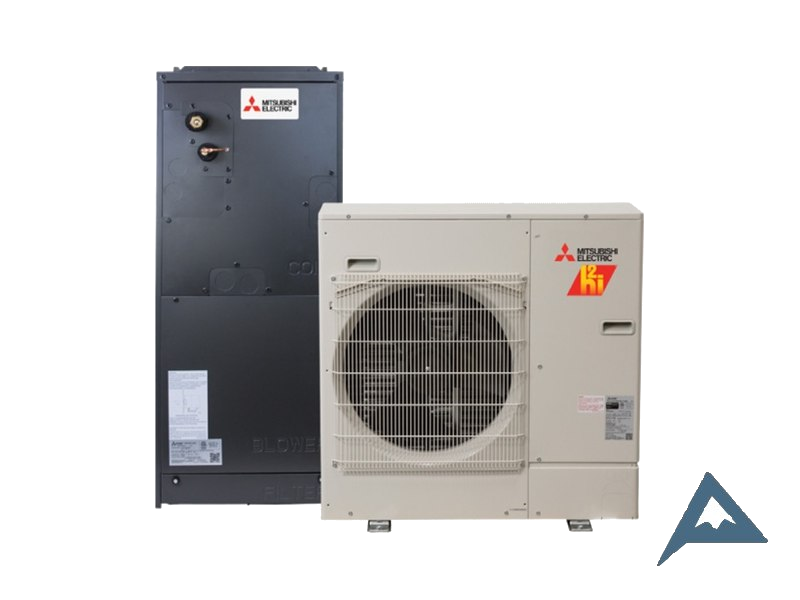 Mitsubishi SVZ air handler with SUZ Hyper-Heat outdoor unit
