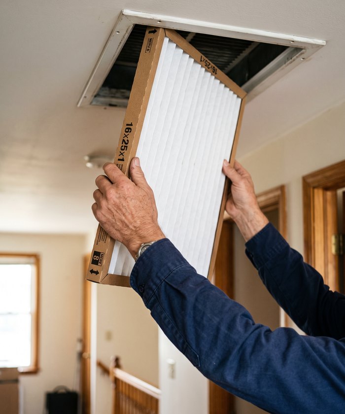 Changing a furnace filter